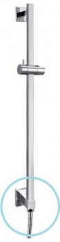 Sapho Nancy - Sprchová tyč s vývodem vody, posuvný držák, 600mm, chrom