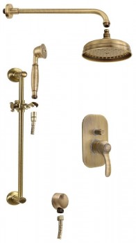 Sapho Kirké - KIRKÉ podomítkový sprchový set s pákovou baterií, 2 výstupy, bronz