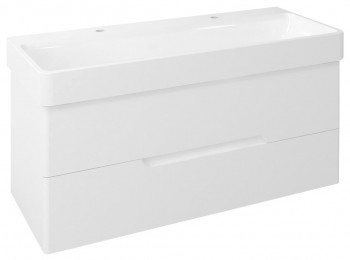 Sapho MEDIENA - MEDIENA umyvadlová skříňka 117x50,5x48,5cm, bílá mat/bílá mat