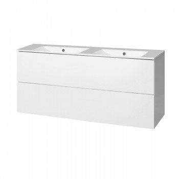Mereo Aira - Aira, koupelnová skříňka s keramickým umyvadlem 121 cm, bílá