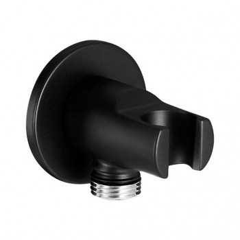 Jika Mio Style - Připojení sprchové hadice s držákem ruční sprchy, černá matná H3632F07161521