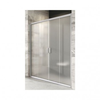 Ravak Blix - Sprchové dveře čtyřdílné 120 cm, BLDP4-120, satin/Grape