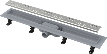 Alcadrain Simple - Podlahový žlab 950 mm s okrajem pro perforovaný rošt