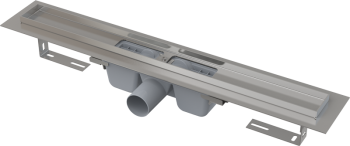 Alcadrain Pro více sérií - Podlahový žlab 750 mm s okrajem pro perforovaný rošt