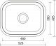Sinks  - Dřez nerezový NEPTUN 526 V 0,6mm matný, 526x425 mm | STSNEM5264256V