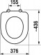 Jika DEEP - WC Sedátko s poklopem, duroplast, 436x376 mm, kovové úchyty | H8932813000631