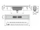 Alcadrain Professional - Podlahový žlab 550 mm s okrajem pro plný rošt | APZ1006-550