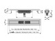 Alcadrain Low - Podlahový žlab 950 mm s okrajem pro perforovaný rošt | APZ1101-950