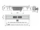Alcadrain Professional - Podlahový žlab 550 mm s okrajem pro plný rošt | APZ6-550