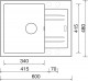 Sinks  - Dřez granitový LINEA 600 N Titanium, 600x480 mm | SIGLI600480N72
