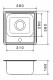 Sinks  - Dřez nerezový BAR 380 M 0,6mm matný (s přepadem), 380x380 mm | STSBAM3803806M