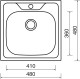 Sinks  - Dřez nerezový CLASSIC 480 V 0,5mm matný, 480x480 mm | STSCLM4804805V