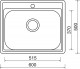 Sinks  - Dřez nerezový COMFORT 600 V 0,6mm matný, 600x500 mm | STSCOM6005006V